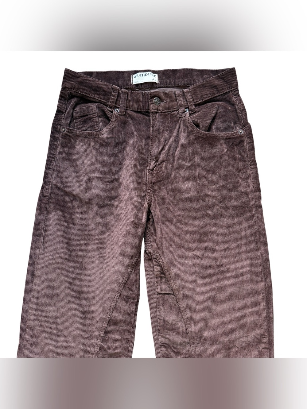 Free People We The Free Risk Taker High Rise Corduroy Pants 26 Brown Wide Leg - Picture 4 of 16